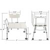 Medical Bathroom Safety Shower Tub Aluminium Alloy Bath Chair Transfer Bench with Wide Seat White YF