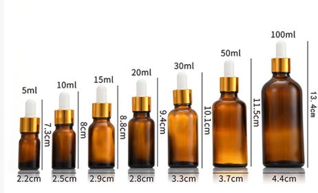 Glass Fine Oil Bottle Avoid Light Glue Head Dropper Bottle  Stock Bottling Cosmetics (Option: Brown-100ml)