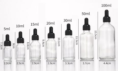 Glass Fine Oil Bottle Avoid Light Glue Head Dropper Bottle  Stock Bottling Cosmetics (Option: White-50ml)